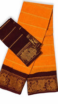 Chunkidi Cotton Saree with Contrast Temple Border