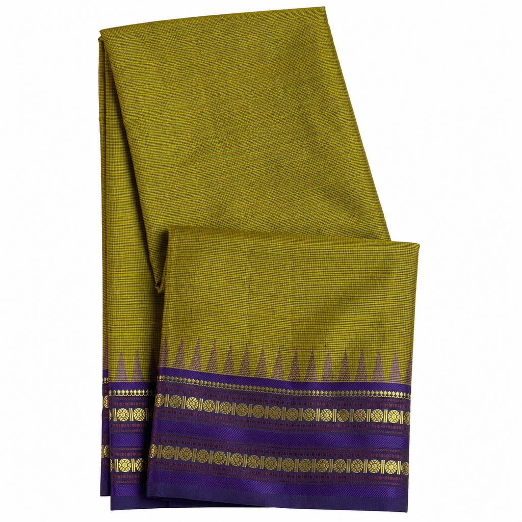 Premium Silk Saree with Rich Zari Border & Elegant Pallu