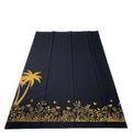 Black Mundu Dhoti with Floral Botanical Print
