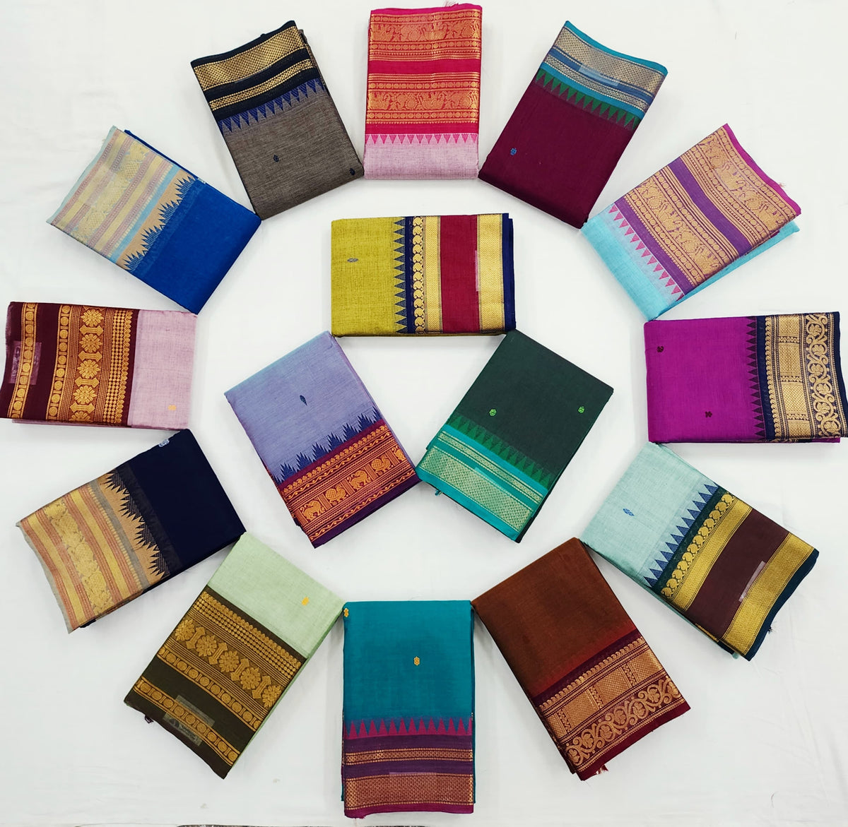 Pure Premium Chettinad Cotton Saree – Small Butta Work
