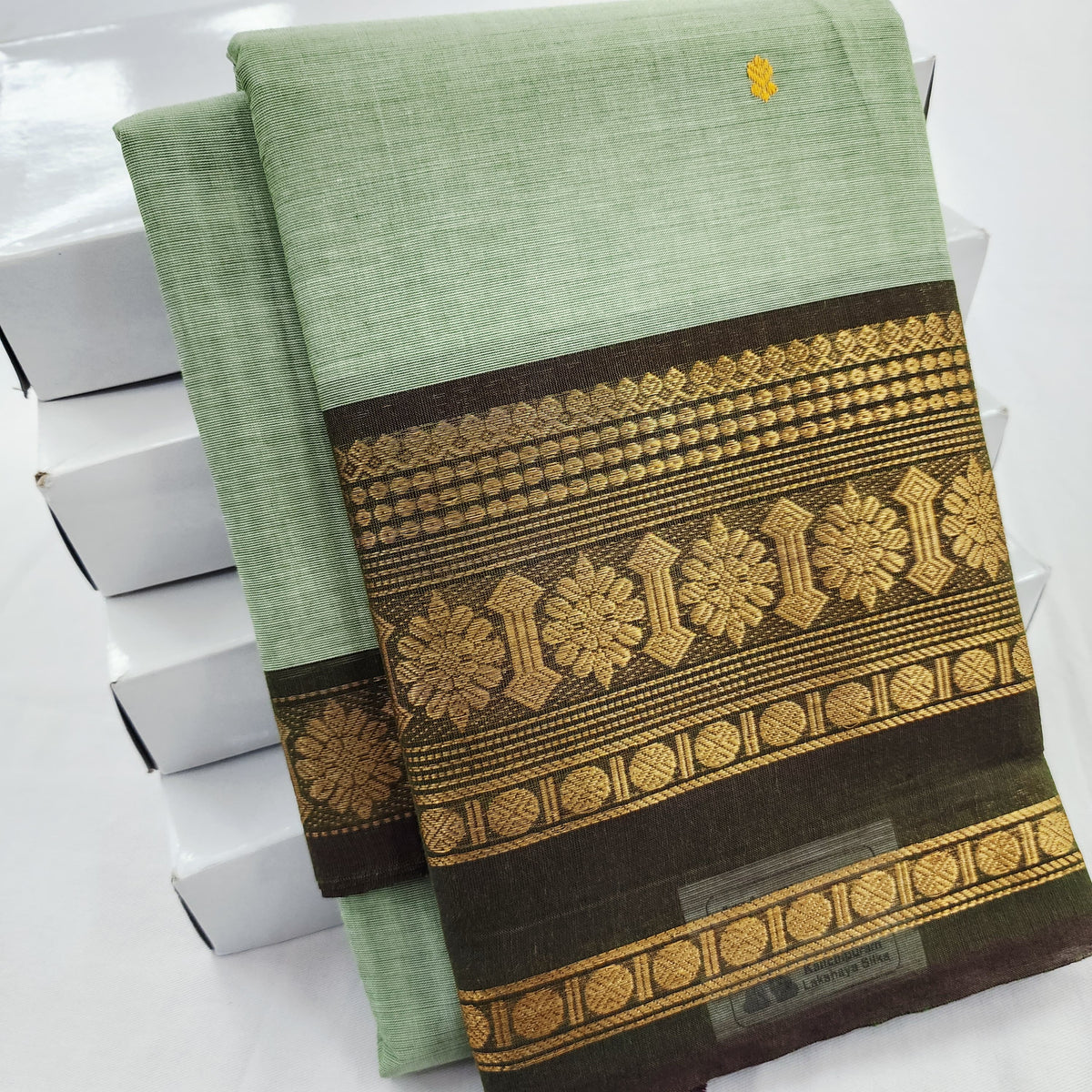 Pure Premium Chettinad Cotton Saree – Small Butta Work