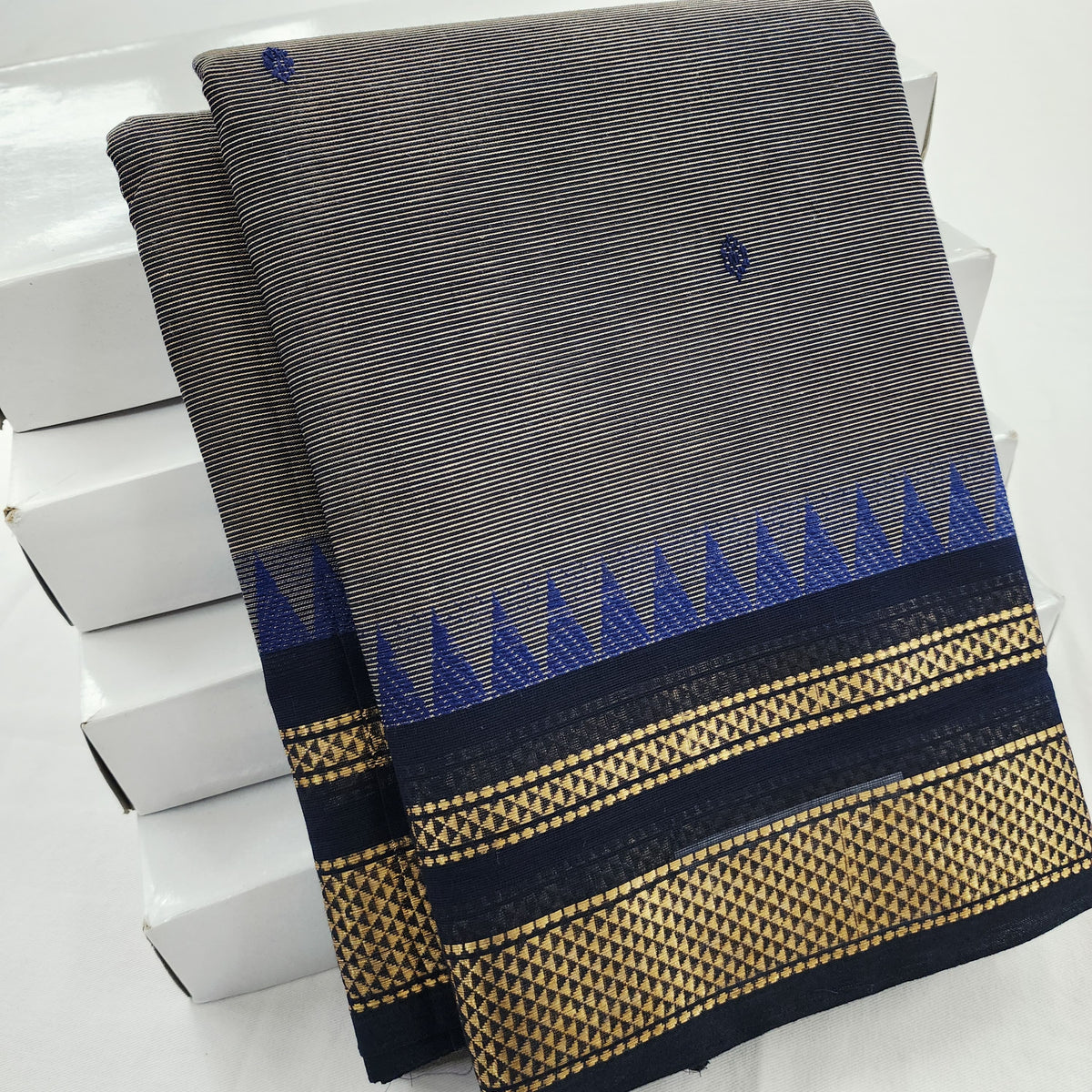 Pure Premium Chettinad Cotton Saree – Small Butta Work