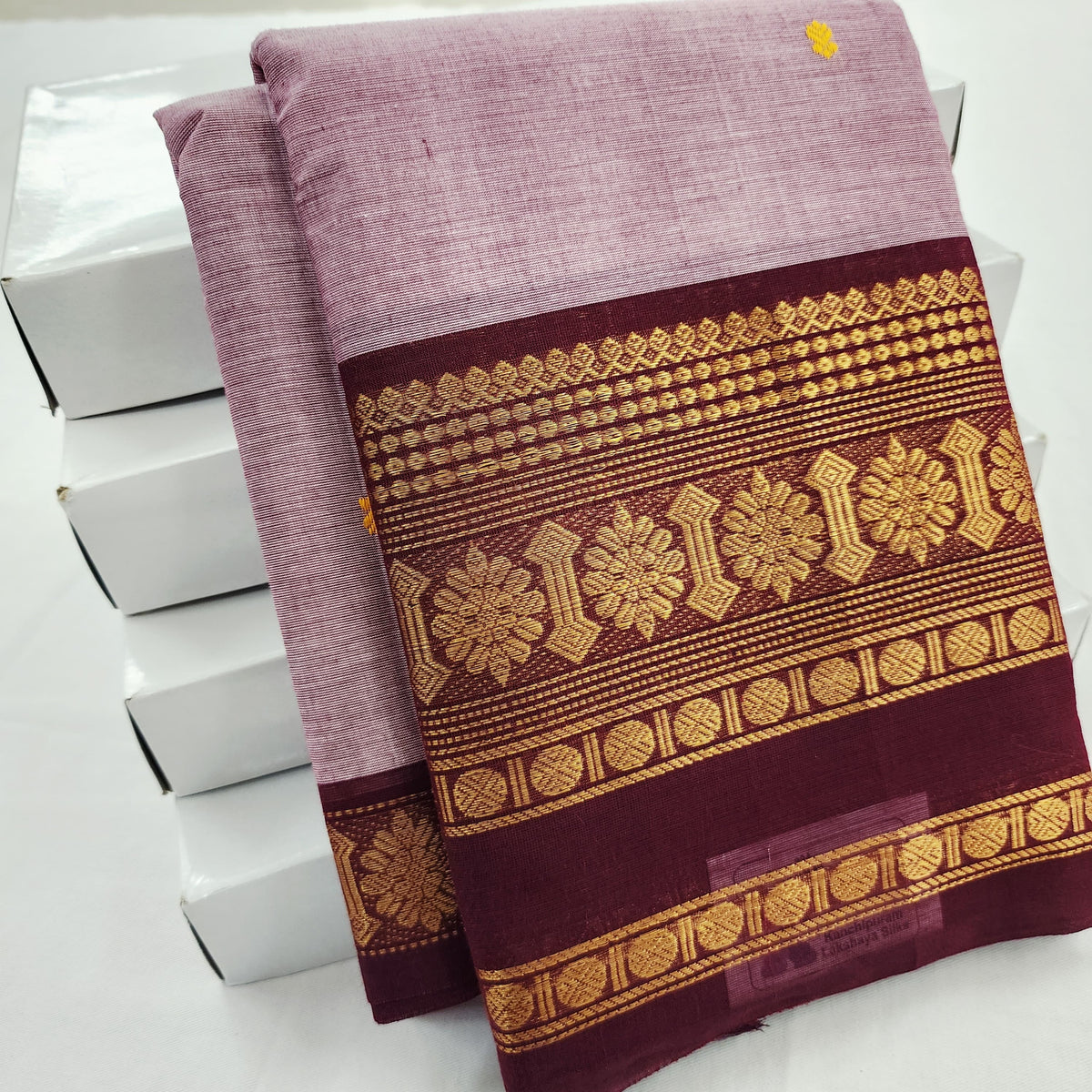 Pure Premium Chettinad Cotton Saree – Small Butta Work