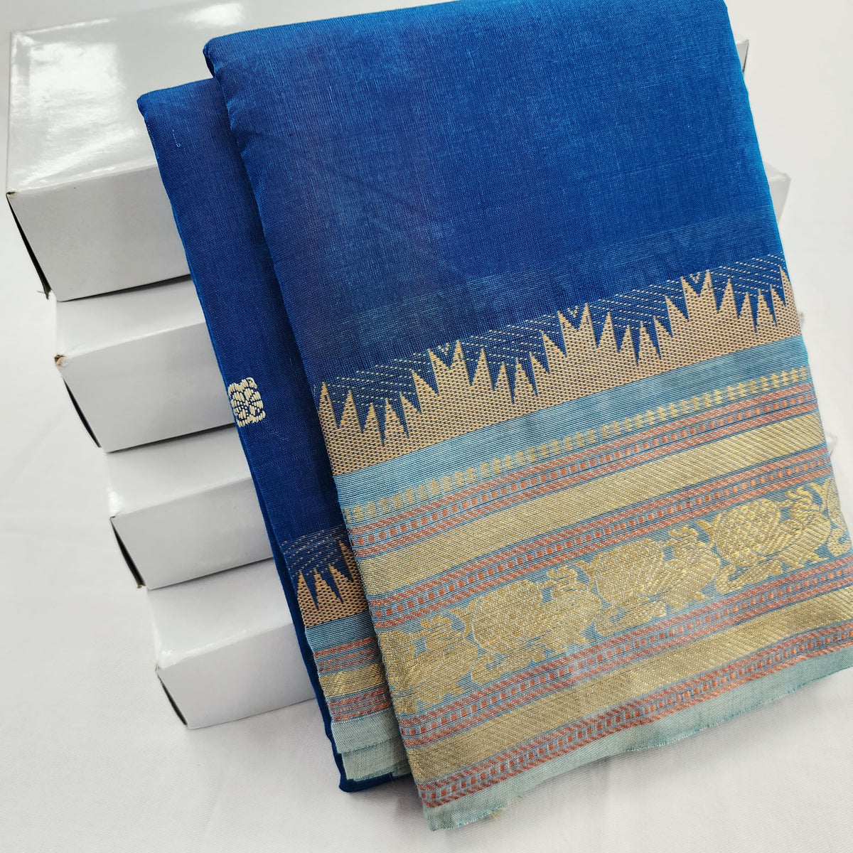 Pure Premium Chettinad Cotton Saree – Small Butta Work