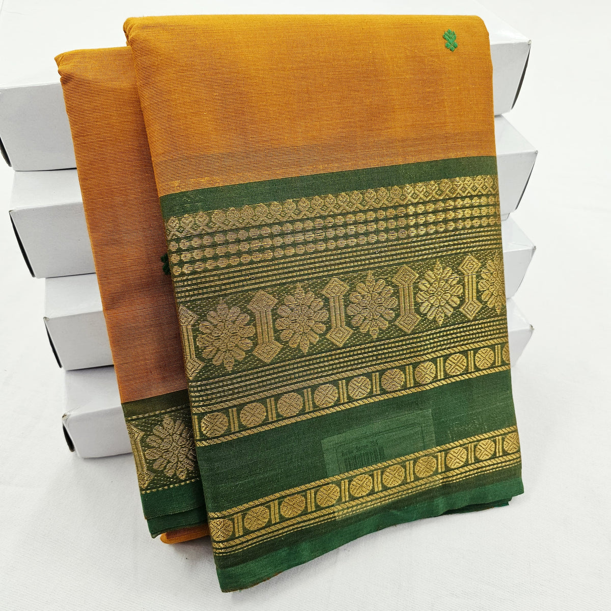 Pure Premium Chettinad Cotton Saree – Small Butta Work
