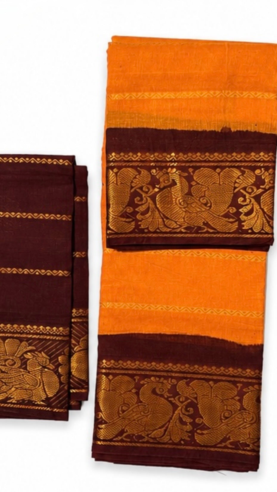 Chunkidi Cotton Saree with Contrast Temple Border