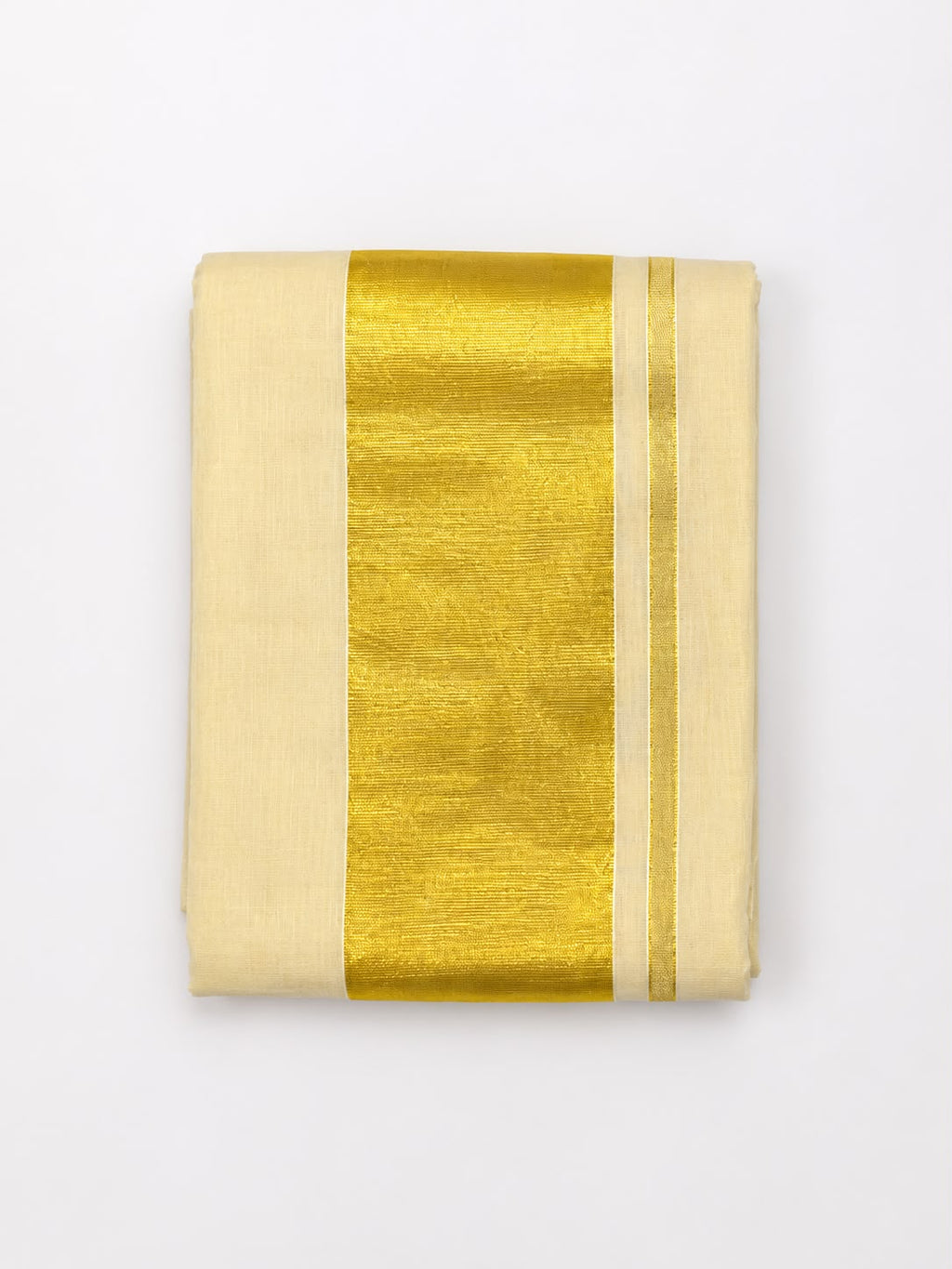 Premium Golden Tissue Set Saree with Traditional Kasavu Border