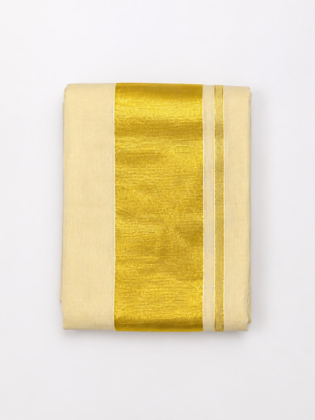 Premium Golden Tissue Set Saree with Traditional Kasavu Border