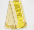 Premium Golden Tissue Set Saree with Traditional Kasavu Border