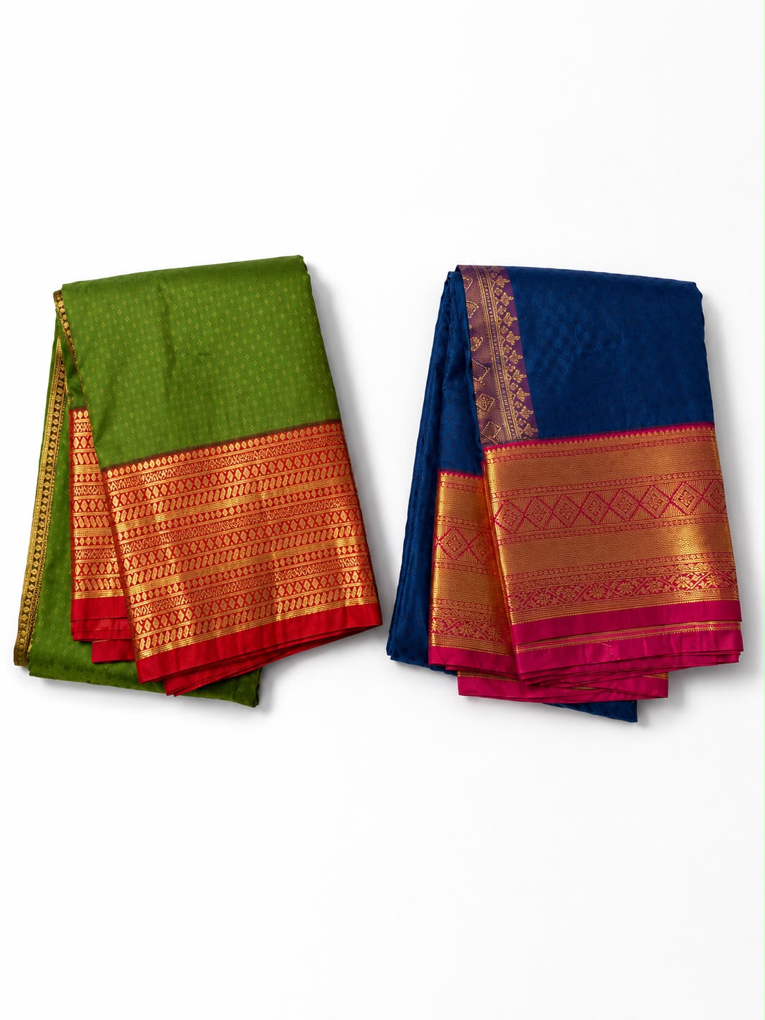 Premium Soft Silk Saree with Rich Zari Border & Designer Pallu – Royal Blue & Pink