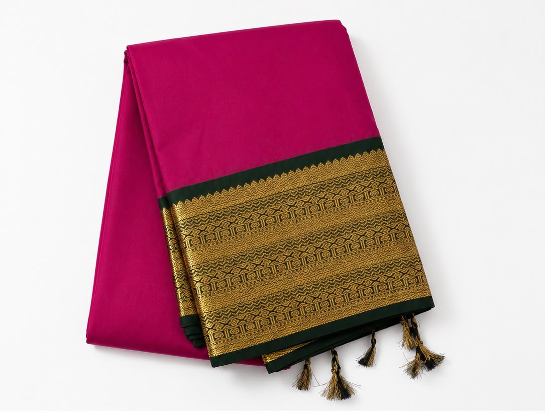 Premium Soft Silk Saree with Rich Zari Border – Vadarmalli Purple | Elegant Traditional Wear