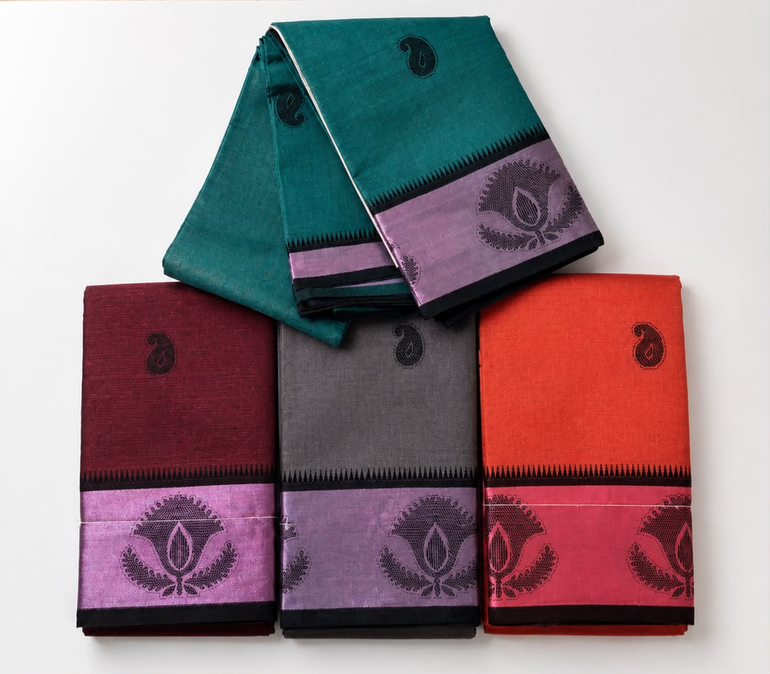 Premium Tissue Silk Saree with Designer Woven Border & Rich Pallu