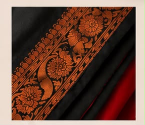 Silk Dhavani Set with Georgette Shawl | Traditional Kerala Half Saree
