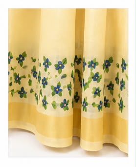Traditional Tissue Dhavani Set | Floral Border Kerala Half Saree