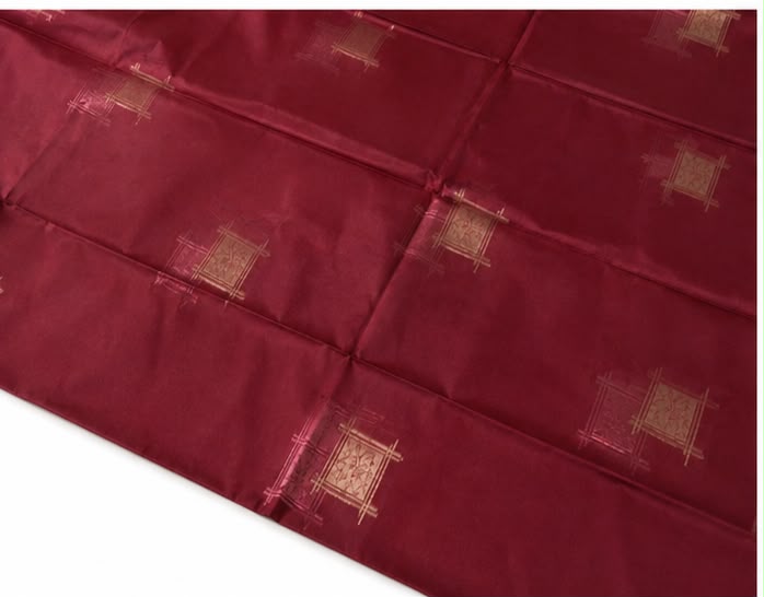 Borderless Soft Silk Saree with Elegant Zari Motifs & Running Blouse