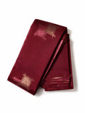 Borderless Soft Silk Saree with Elegant Zari Motifs & Running Blouse
