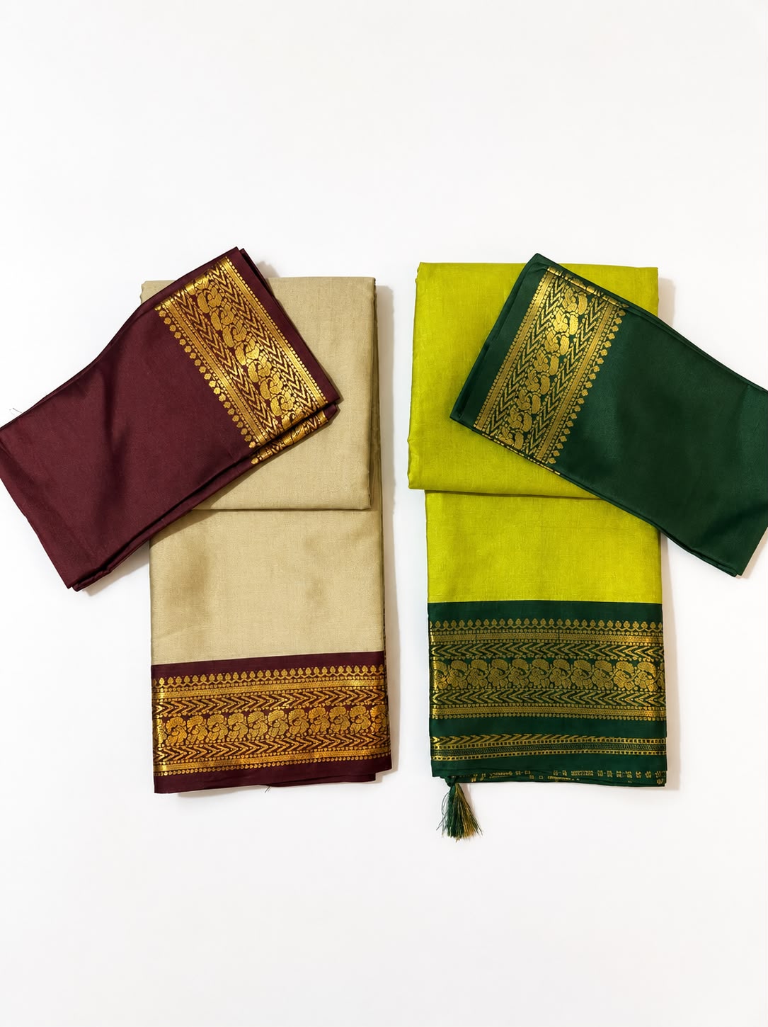 Premium Kalyani Cotton Saree with Tassels & Matching Blouse Piece | Traditional Festive Wear