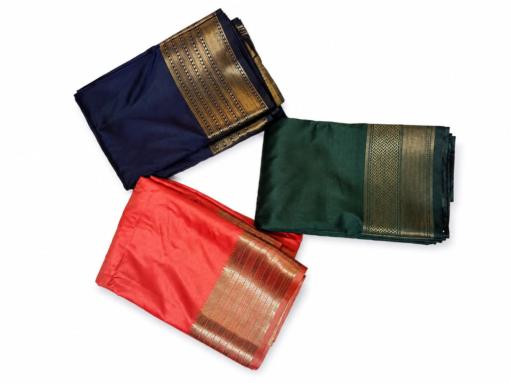 Premium Soft Silk Saree with Antique Zari Border | Elegant Traditional & Festive Wear