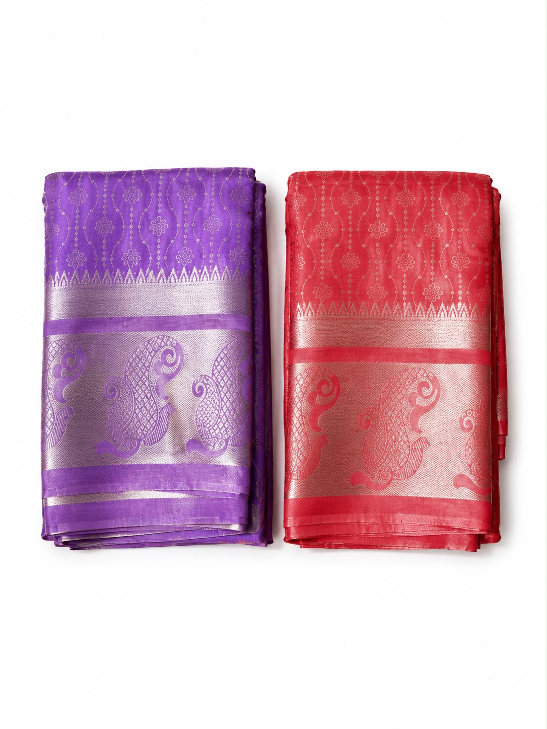 Premium Tissue Silk Saree with Rich Zari Border | Elegant Festive & Wedding Wear