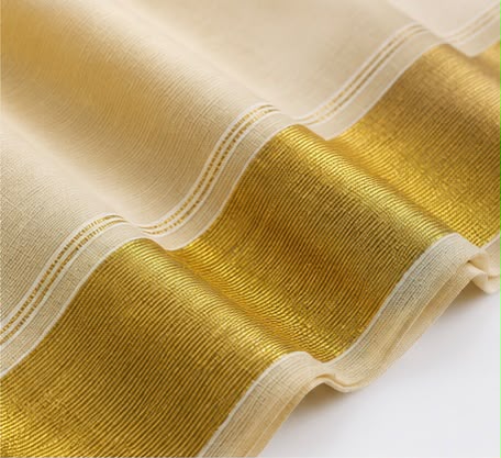 Soft Tissue Wedding Saree with Grand Golden Border