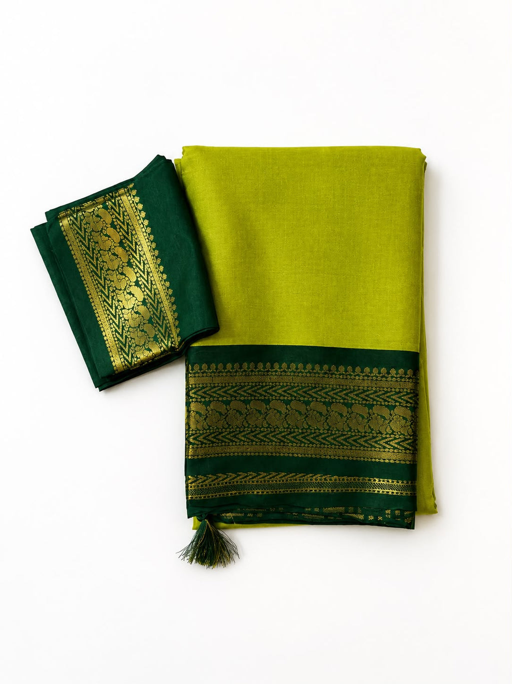 Premium Kalyani Cotton Saree with Tassels & Matching Blouse Piece | Traditional Festive Wear