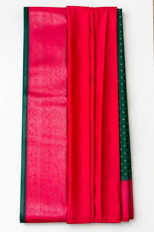 Georgette Banarasi Saree with Full Buttas, Asymmetric Borders & Rich Pallu