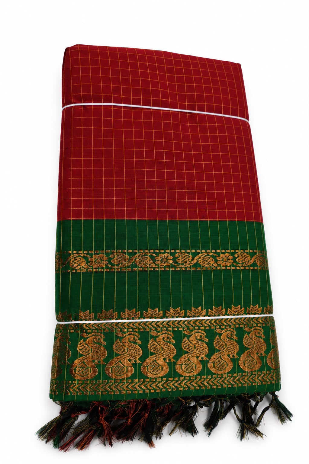 Kalyani Cotton Checks Saree with Rich Border | Soft Traditional & Everyday Wear