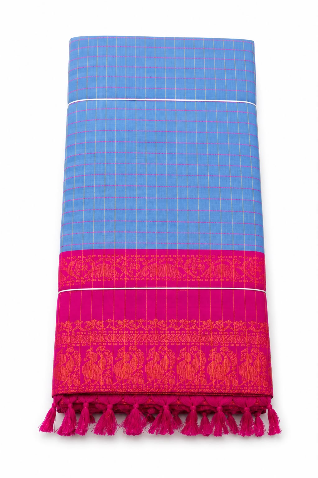 Kalyani Cotton Checks Saree with Rich Border | Soft Traditional & Everyday Wear