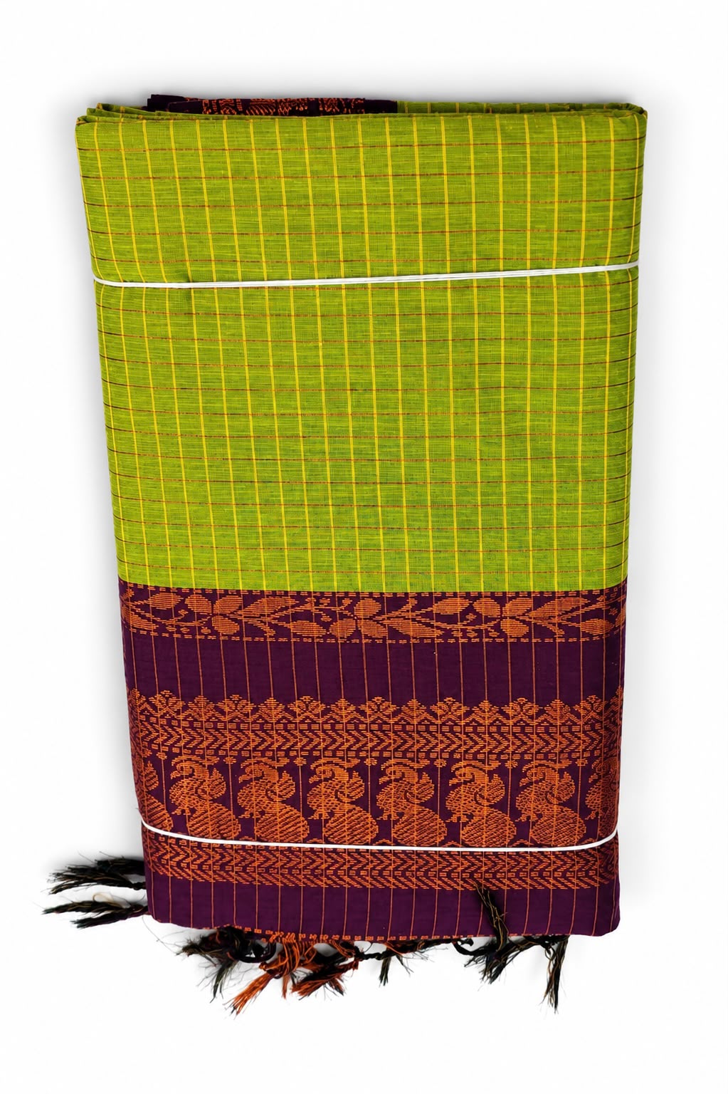 Kalyani Cotton Checks Saree with Rich Border | Soft Traditional & Everyday Wear